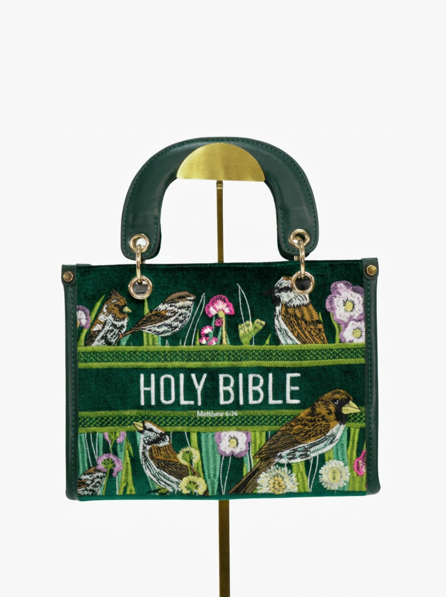 Sac chrétien Holy Bible vert